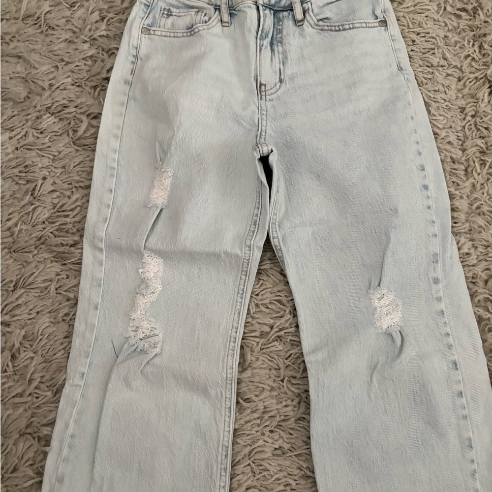 Art Class Light Blue Girls Distressed Jeans Size 10 - Picture 4 of 12